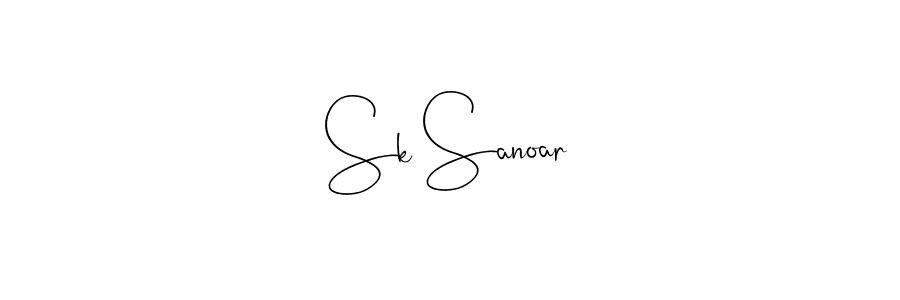 How to make Sk Sanoar signature? Andilay-7BmLP is a professional autograph style. Create handwritten signature for Sk Sanoar name. Sk Sanoar signature style 4 images and pictures png