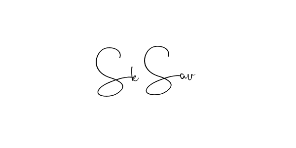 Design your own signature with our free online signature maker. With this signature software, you can create a handwritten (Andilay-7BmLP) signature for name Sk Sau. Sk Sau signature style 4 images and pictures png