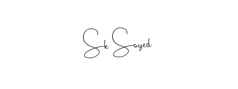 Design your own signature with our free online signature maker. With this signature software, you can create a handwritten (Andilay-7BmLP) signature for name Sk Sayed. Sk Sayed signature style 4 images and pictures png