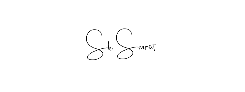 Design your own signature with our free online signature maker. With this signature software, you can create a handwritten (Andilay-7BmLP) signature for name Sk Smrat. Sk Smrat signature style 4 images and pictures png