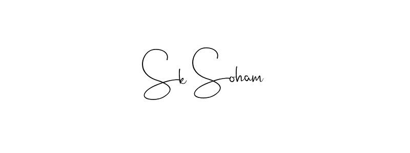 Make a beautiful signature design for name Sk Soham. With this signature (Andilay-7BmLP) style, you can create a handwritten signature for free. Sk Soham signature style 4 images and pictures png