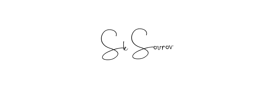 How to make Sk Sourov name signature. Use Andilay-7BmLP style for creating short signs online. This is the latest handwritten sign. Sk Sourov signature style 4 images and pictures png