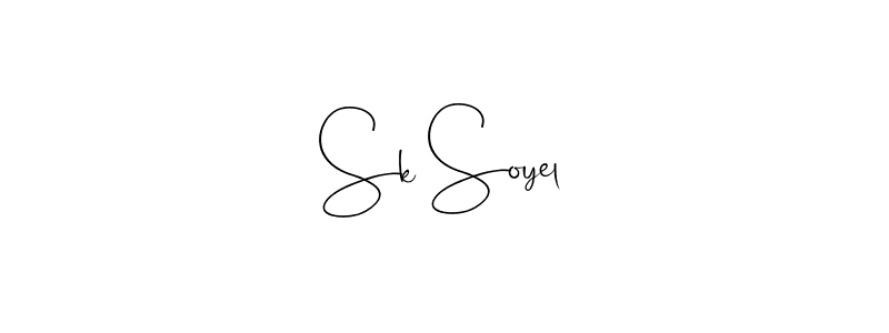 if you are searching for the best signature style for your name Sk Soyel. so please give up your signature search. here we have designed multiple signature styles  using Andilay-7BmLP. Sk Soyel signature style 4 images and pictures png