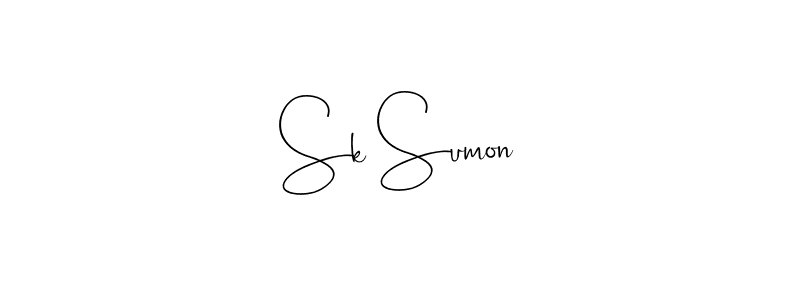 Create a beautiful signature design for name Sk Sumon. With this signature (Andilay-7BmLP) fonts, you can make a handwritten signature for free. Sk Sumon signature style 4 images and pictures png