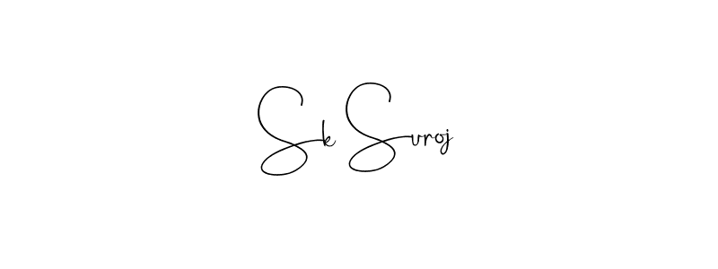 Make a beautiful signature design for name Sk Suroj. With this signature (Andilay-7BmLP) style, you can create a handwritten signature for free. Sk Suroj signature style 4 images and pictures png