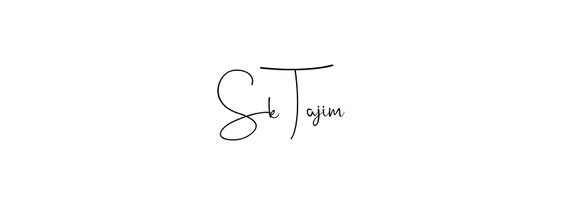 Make a beautiful signature design for name Sk Tajim. With this signature (Andilay-7BmLP) style, you can create a handwritten signature for free. Sk Tajim signature style 4 images and pictures png
