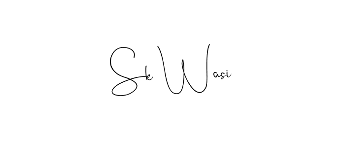 You should practise on your own different ways (Andilay-7BmLP) to write your name (Sk Wasi) in signature. don't let someone else do it for you. Sk Wasi signature style 4 images and pictures png