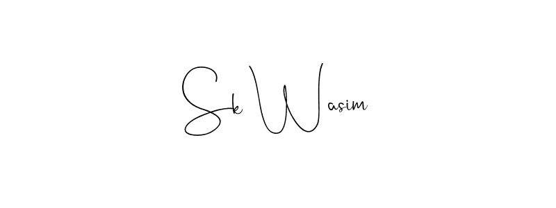 You should practise on your own different ways (Andilay-7BmLP) to write your name (Sk Wasim) in signature. don't let someone else do it for you. Sk Wasim signature style 4 images and pictures png