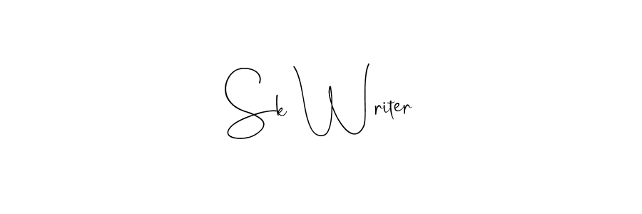 Use a signature maker to create a handwritten signature online. With this signature software, you can design (Andilay-7BmLP) your own signature for name Sk Writer. Sk Writer signature style 4 images and pictures png
