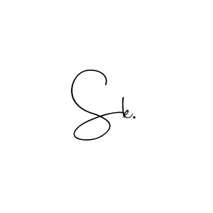 The best way (Andilay-7BmLP) to make a short signature is to pick only two or three words in your name. The name Sk. include a total of six letters. For converting this name. Sk. signature style 4 images and pictures png