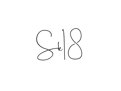 The best way (Andilay-7BmLP) to make a short signature is to pick only two or three words in your name. The name Sk18 include a total of six letters. For converting this name. Sk18 signature style 4 images and pictures png