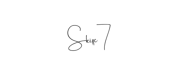 if you are searching for the best signature style for your name Skillc7. so please give up your signature search. here we have designed multiple signature styles  using Andilay-7BmLP. Skillc7 signature style 4 images and pictures png