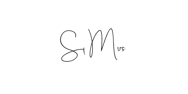 Make a beautiful signature design for name Sl Mus. With this signature (Andilay-7BmLP) style, you can create a handwritten signature for free. Sl Mus signature style 4 images and pictures png