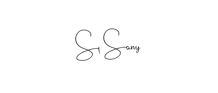 if you are searching for the best signature style for your name Sl Sany. so please give up your signature search. here we have designed multiple signature styles  using Andilay-7BmLP. Sl Sany signature style 4 images and pictures png