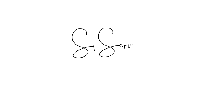 if you are searching for the best signature style for your name Sl Saru. so please give up your signature search. here we have designed multiple signature styles  using Andilay-7BmLP. Sl Saru signature style 4 images and pictures png