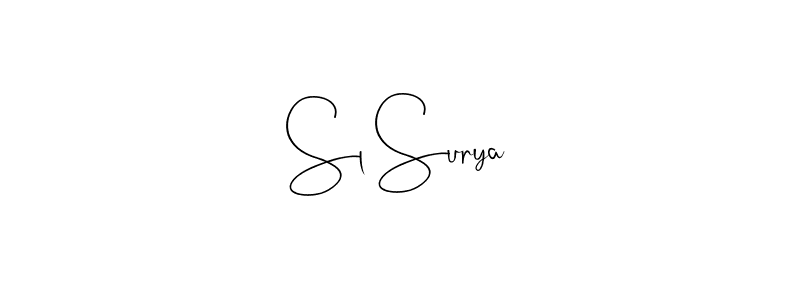 Andilay-7BmLP is a professional signature style that is perfect for those who want to add a touch of class to their signature. It is also a great choice for those who want to make their signature more unique. Get Sl Surya name to fancy signature for free. Sl Surya signature style 4 images and pictures png