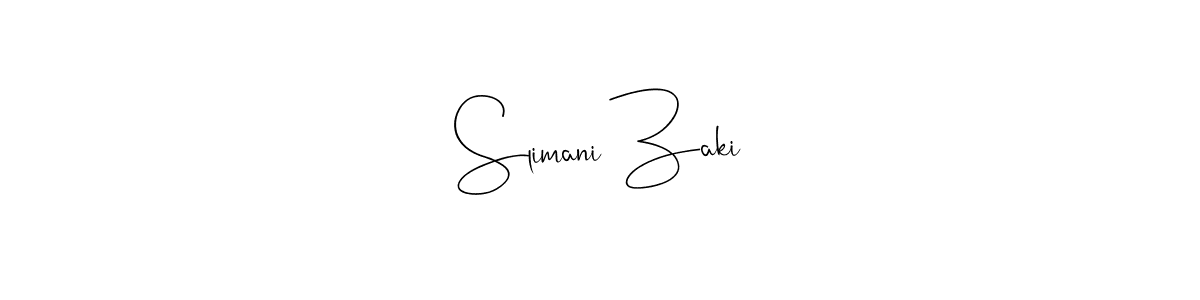 Use a signature maker to create a handwritten signature online. With this signature software, you can design (Andilay-7BmLP) your own signature for name Slimani Zaki. Slimani Zaki signature style 4 images and pictures png