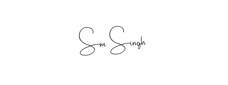 Create a beautiful signature design for name Sm Singh. With this signature (Andilay-7BmLP) fonts, you can make a handwritten signature for free. Sm Singh signature style 4 images and pictures png