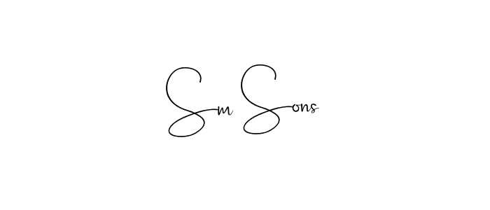 Make a beautiful signature design for name Sm Sons. With this signature (Andilay-7BmLP) style, you can create a handwritten signature for free. Sm Sons signature style 4 images and pictures png