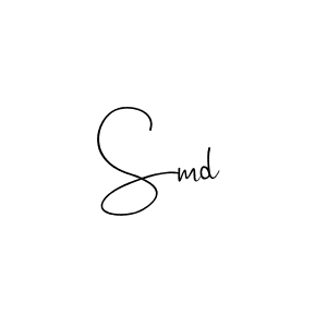 You should practise on your own different ways (Andilay-7BmLP) to write your name (Smd) in signature. don't let someone else do it for you. Smd signature style 4 images and pictures png