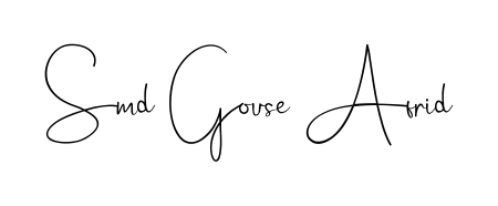 Looking for an artistic signature for Smd Gouse Afrid? The Andilay-7BmLP calligraphy style gives a sophisticated flow suitable for business cards and emails. Smd Gouse Afrid signature style 4 images and pictures png