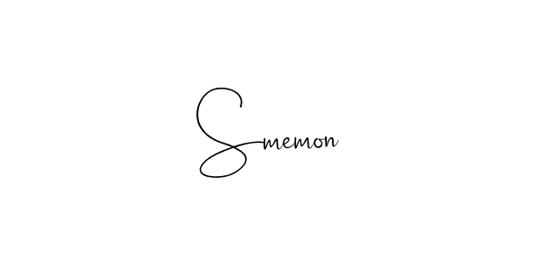 Create a beautiful signature design for name Smemon. With this signature (Andilay-7BmLP) fonts, you can make a handwritten signature for free. Smemon signature style 4 images and pictures png