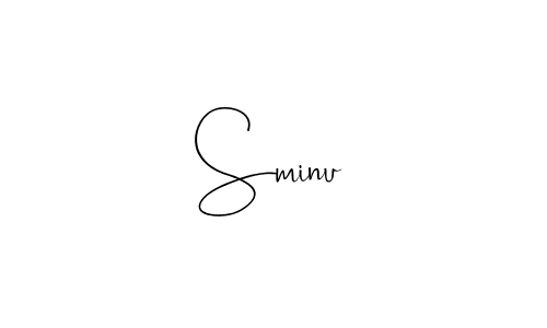 It looks lik you need a new signature style for name Sminu. Design unique handwritten (Andilay-7BmLP) signature with our free signature maker in just a few clicks. Sminu signature style 4 images and pictures png