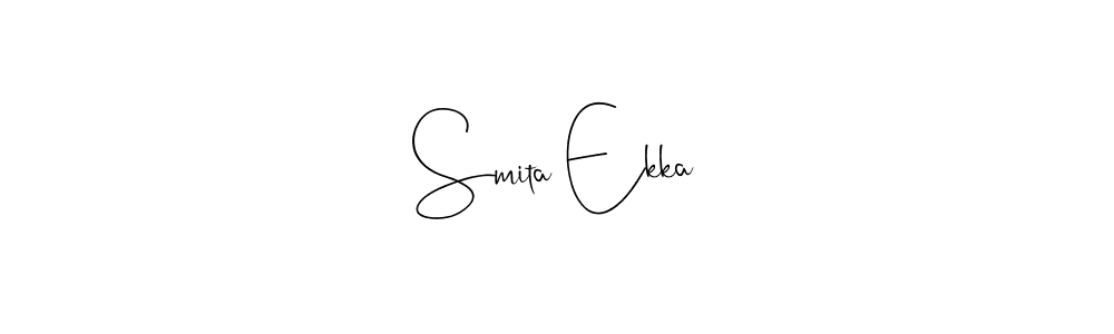 This is the best signature style for the Smita Ekka name. Also you like these signature font (Andilay-7BmLP). Mix name signature. Smita Ekka signature style 4 images and pictures png