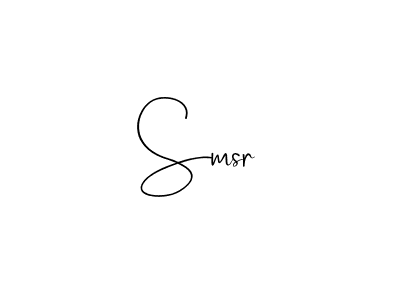 Make a beautiful signature design for name Smsr. With this signature (Andilay-7BmLP) style, you can create a handwritten signature for free. Smsr signature style 4 images and pictures png