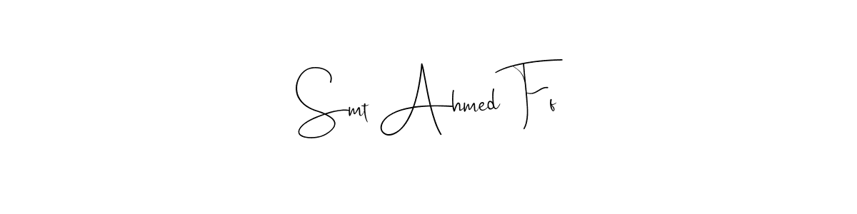 The best way (Andilay-7BmLP) to make a short signature is to pick only two or three words in your name. The name Smt Ahmed Ff include a total of six letters. For converting this name. Smt Ahmed Ff signature style 4 images and pictures png