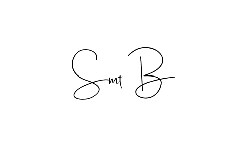 The best way (Andilay-7BmLP) to make a short signature is to pick only two or three words in your name. The name Smt B include a total of six letters. For converting this name. Smt B signature style 4 images and pictures png