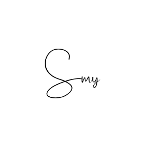 How to make Smy signature? Andilay-7BmLP is a professional autograph style. Create handwritten signature for Smy name. Smy signature style 4 images and pictures png