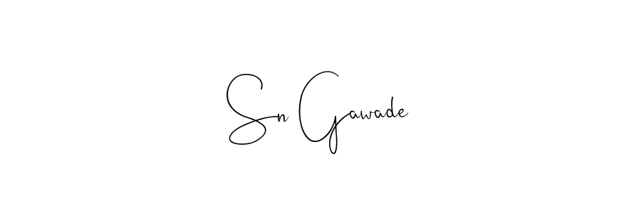 Once you've used our free online signature maker to create your best signature Andilay-7BmLP style, it's time to enjoy all of the benefits that Sn Gawade name signing documents. Sn Gawade signature style 4 images and pictures png