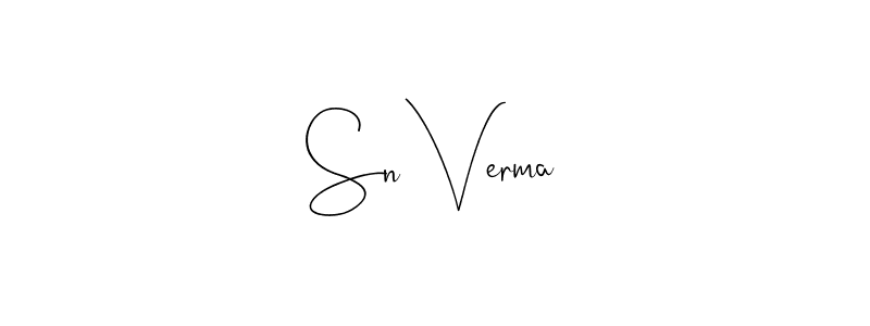 Create a beautiful signature design for name Sn Verma. With this signature (Andilay-7BmLP) fonts, you can make a handwritten signature for free. Sn Verma signature style 4 images and pictures png