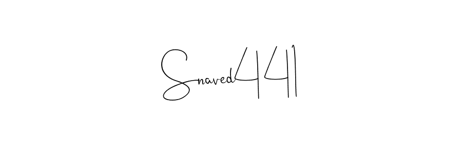 Make a beautiful signature design for name Snaved441. With this signature (Andilay-7BmLP) style, you can create a handwritten signature for free. Snaved441 signature style 4 images and pictures png