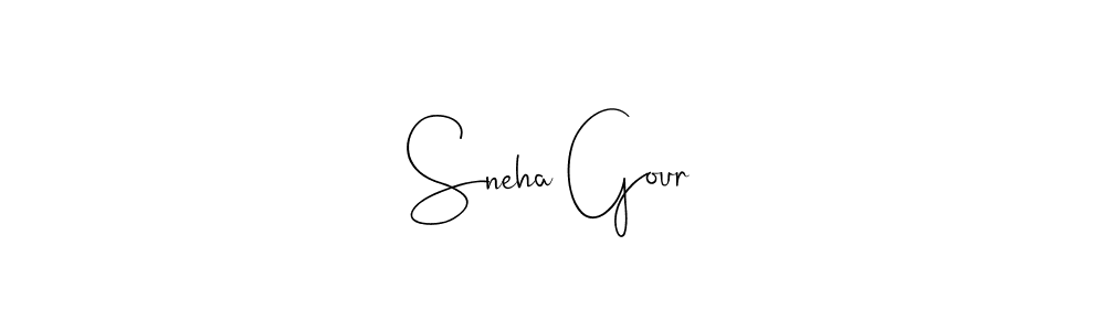 Also we have Sneha Gour name is the best signature style. Create professional handwritten signature collection using Andilay-7BmLP autograph style. Sneha Gour signature style 4 images and pictures png