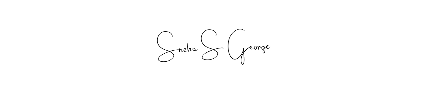 Design your own signature with our free online signature maker. With this signature software, you can create a handwritten (Andilay-7BmLP) signature for name Sneha S George. Sneha S George signature style 4 images and pictures png