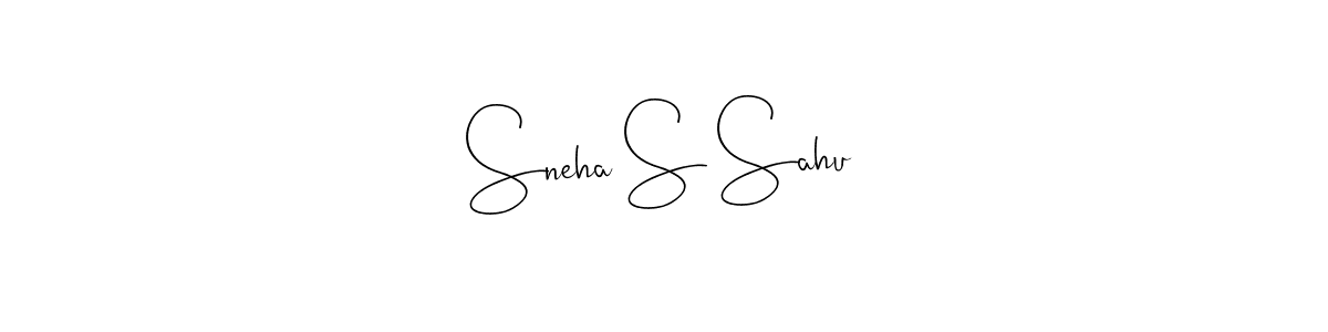 How to make Sneha S Sahu signature? Andilay-7BmLP is a professional autograph style. Create handwritten signature for Sneha S Sahu name. Sneha S Sahu signature style 4 images and pictures png