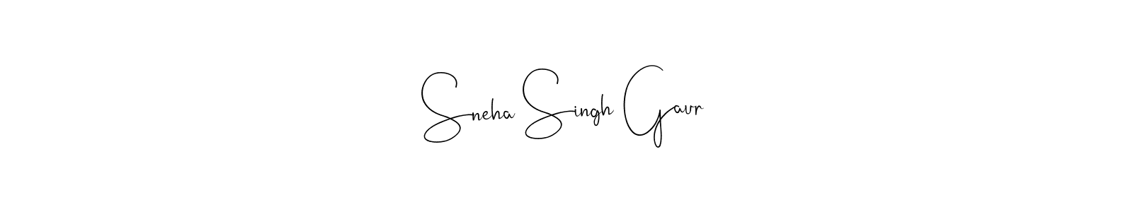 It looks lik you need a new signature style for name Sneha Singh Gaur. Design unique handwritten (Andilay-7BmLP) signature with our free signature maker in just a few clicks. Sneha Singh Gaur signature style 4 images and pictures png