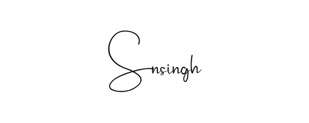 Upgrade your professional image with Snsingh signature created with Andilay-7BmLP font. Fast, free, and watermark-free download. Snsingh signature style 4 images and pictures png