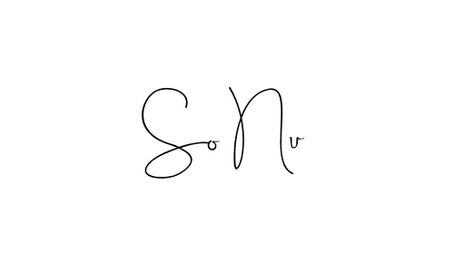 Also You can easily find your signature by using the search form. We will create So Nu name handwritten signature images for you free of cost using Andilay-7BmLP sign style. So Nu signature style 4 images and pictures png