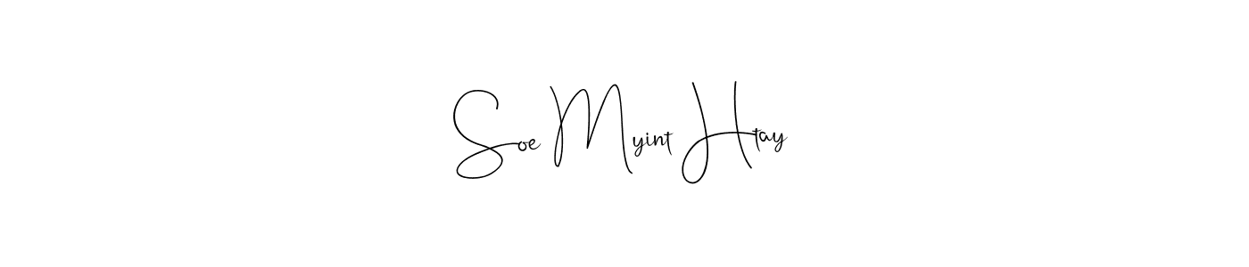 Use a signature maker to create a handwritten signature online. With this signature software, you can design (Andilay-7BmLP) your own signature for name Soe Myint Htay. Soe Myint Htay signature style 4 images and pictures png