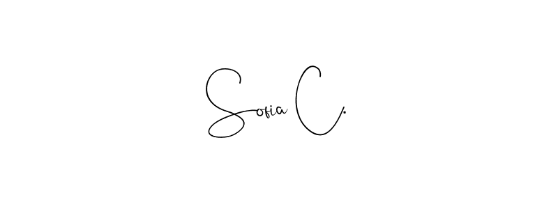 Andilay-7BmLP is a professional signature style that is perfect for those who want to add a touch of class to their signature. It is also a great choice for those who want to make their signature more unique. Get Sofia C. name to fancy signature for free. Sofia C. signature style 4 images and pictures png