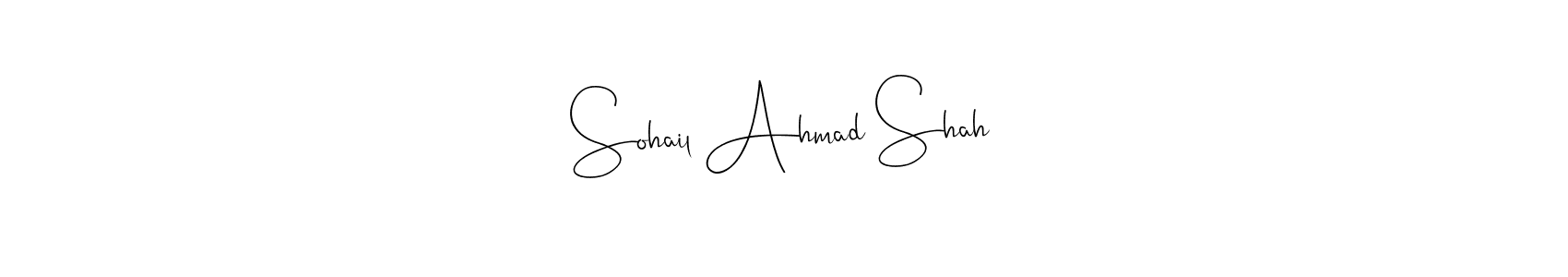 This is the best signature style for the Sohail Ahmad Shah name. Also you like these signature font (Andilay-7BmLP). Mix name signature. Sohail Ahmad Shah signature style 4 images and pictures png