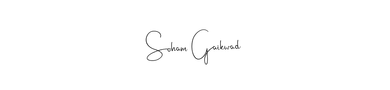 You should practise on your own different ways (Andilay-7BmLP) to write your name (Soham Gaikwad) in signature. don't let someone else do it for you. Soham Gaikwad signature style 4 images and pictures png