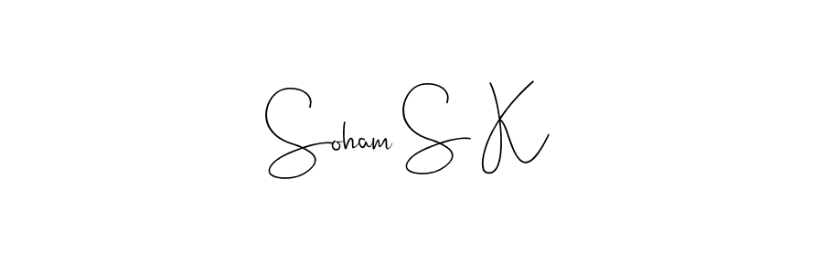 Make a beautiful signature design for name Soham S K. Use this online signature maker to create a handwritten signature for free. Soham S K signature style 4 images and pictures png