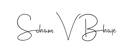 Achieve flawless digital penmanship with Soham V Bhale name in Andilay-7BmLP font. The perfect tool for creating online signatures. Soham V Bhale signature style 4 images and pictures png