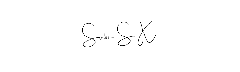 Create a beautiful signature design for name Soibur S K. With this signature (Andilay-7BmLP) fonts, you can make a handwritten signature for free. Soibur S K signature style 4 images and pictures png