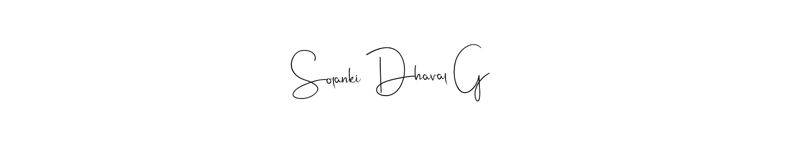 Also we have Solanki Dhaval G name is the best signature style. Create professional handwritten signature collection using Andilay-7BmLP autograph style. Solanki Dhaval G signature style 4 images and pictures png