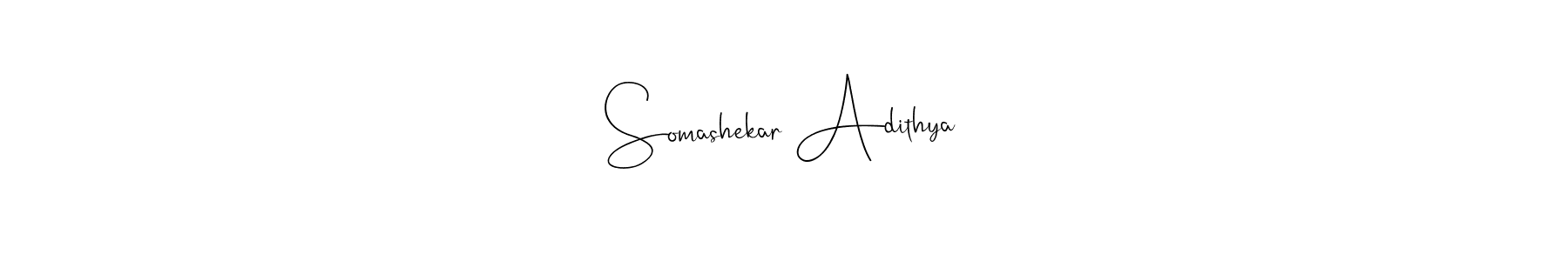 The best way (Andilay-7BmLP) to make a short signature is to pick only two or three words in your name. The name Somashekar Adithya include a total of six letters. For converting this name. Somashekar Adithya signature style 4 images and pictures png